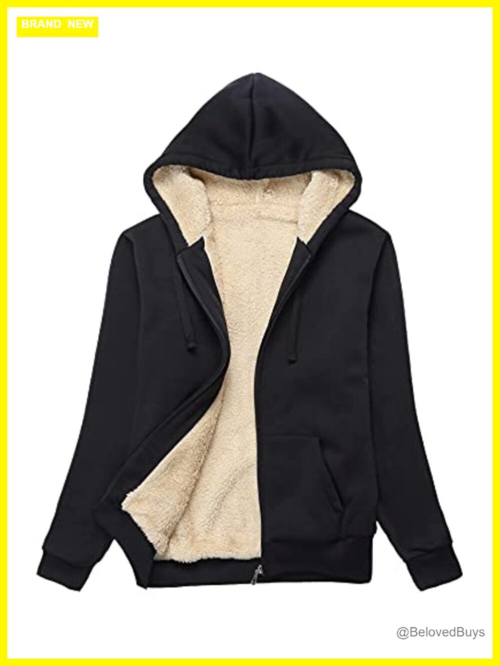 Women's Winter Fleece Sherpa Lined Zip Up Hoodie